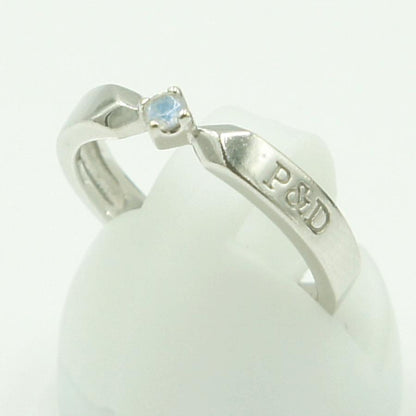 ピンキー＆ダイアン(PINKY&DIANNE)　K10WGブルームンストーンリング　リングサイズ10号　重量2.38ｇ(石の重量含む)　レディース（中古）