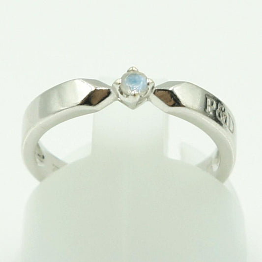 ピンキー＆ダイアン(PINKY&DIANNE)　K10WGブルームンストーンリング　リングサイズ10号　重量2.38ｇ(石の重量含む)　レディース（中古）