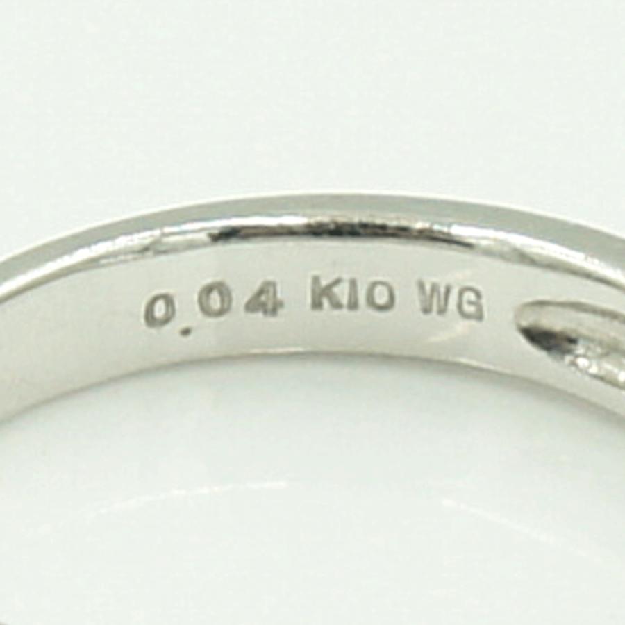 ピンキー＆ダイアン(PINKY&DIANNE)　K10WGブルームンストーンリング　リングサイズ10号　重量2.38ｇ(石の重量含む)　レディース（中古）