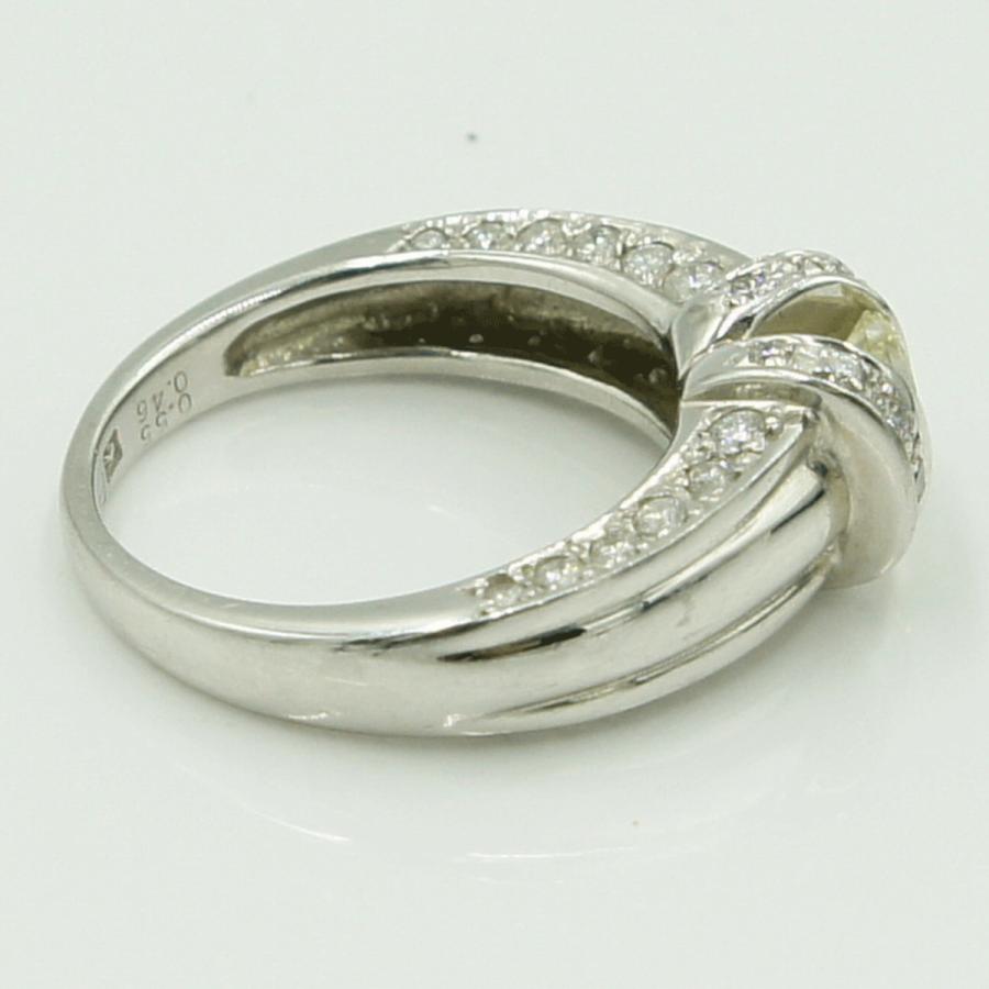 Pt900ダイヤモンドリング　D0.55ct　D0.46ct　リングサイズ12号　重量8.30ｇ(石の重量含む)（中古）