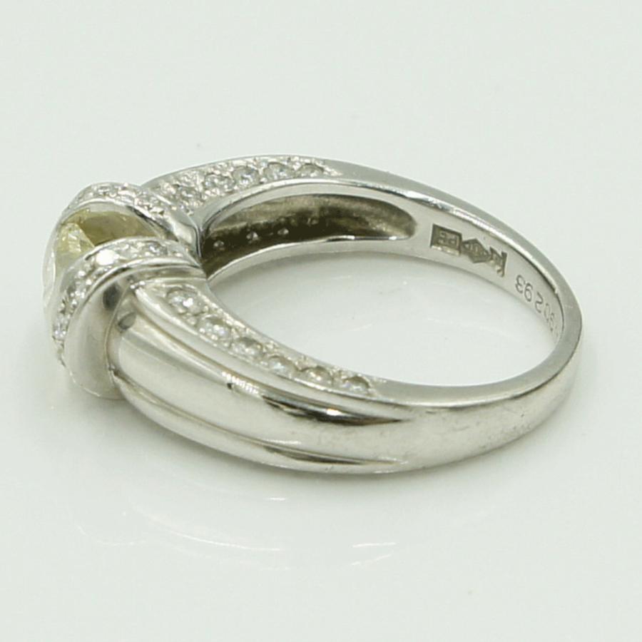 Pt900ダイヤモンドリング　D0.55ct　D0.46ct　リングサイズ12号　重量8.30ｇ(石の重量含む)（中古）