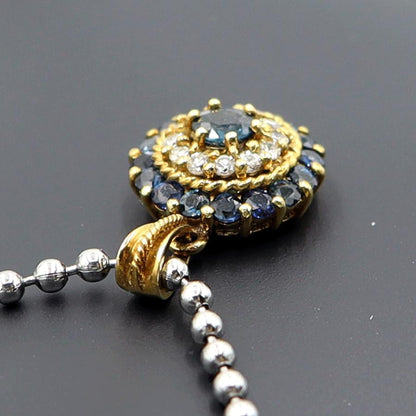 K18サファイアペンダントトップ　S0.43ct　D0.15ct　重量2.33ｇ(石の重量含む)　レディース(中古)