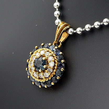 K18サファイアペンダントトップ　S0.43ct　D0.15ct　重量2.33ｇ(石の重量含む)　レディース(中古)