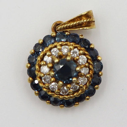 K18サファイアペンダントトップ　S0.43ct　D0.15ct　重量2.33ｇ(石の重量含む)　レディース(中古)