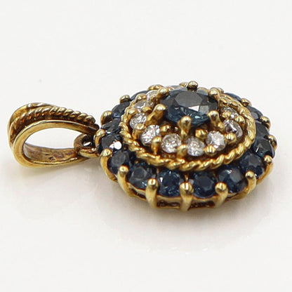 K18サファイアペンダントトップ　S0.43ct　D0.15ct　重量2.33ｇ(石の重量含む)　レディース(中古)