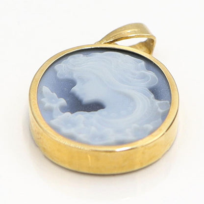 K18枠メノウカメオペンダントトップ　重量2.23ｇ　レディース（中古）