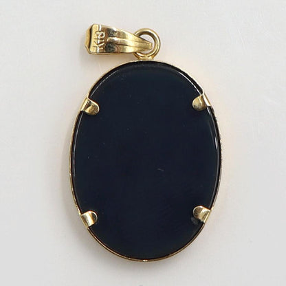 K18枠メノウカメオペンダントトップ　重量2.23ｇ　レディース（中古）