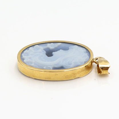 K18枠メノウカメオペンダントトップ　重量2.23ｇ　レディース（中古）