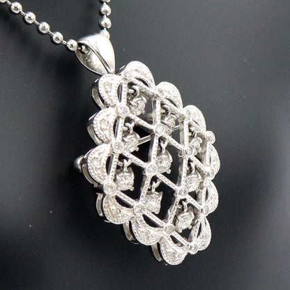 Pt900ダイヤモンドペンダントブローチ　D1.00ct　重量13.0ｇ(石の重量含む)（中古）