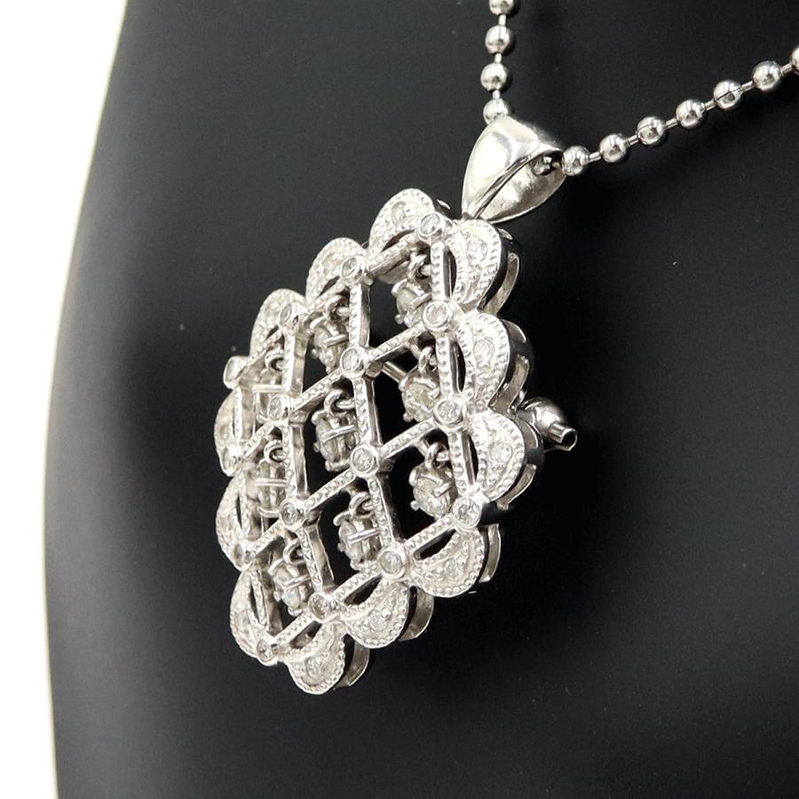 Pt900ダイヤモンドペンダントブローチ　D1.00ct　重量13.0ｇ(石の重量含む)（中古）