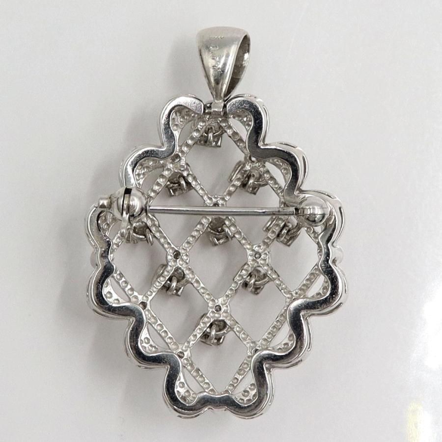 Pt900ダイヤモンドペンダントブローチ　D1.00ct　重量13.0ｇ(石の重量含む)（中古）