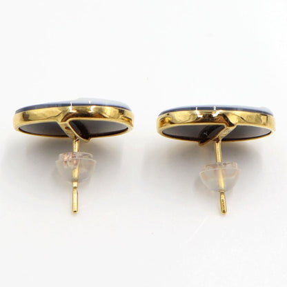 K18/K10メノウカメオピアス　重量3.17ｇ(両耳・総重量)　（中古）