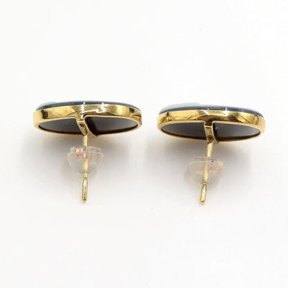 K18/K10メノウカメオピアス　重量3.17ｇ(両耳・総重量)　（中古）