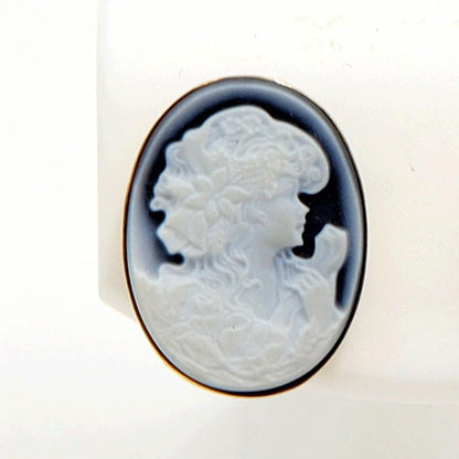 K18/K10メノウカメオピアス　重量3.17ｇ(両耳・総重量)　（中古）