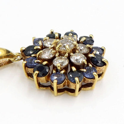 K18サファイアダイヤモンドペンダントトップ　D0.54ct　重量2.35ｇ(石の重量含む)　レディース（中古）