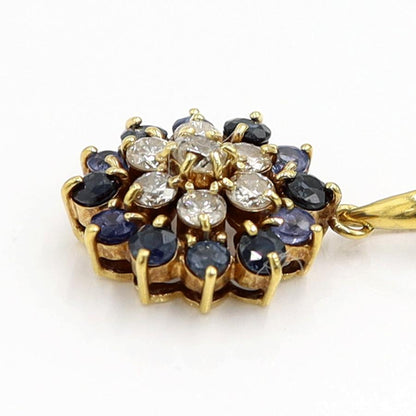 K18サファイアダイヤモンドペンダントトップ　D0.54ct　重量2.35ｇ(石の重量含む)　レディース（中古）