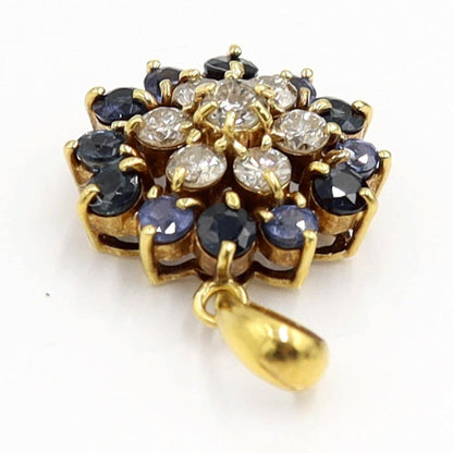 K18サファイアダイヤモンドペンダントトップ　D0.54ct　重量2.35ｇ(石の重量含む)　レディース（中古）