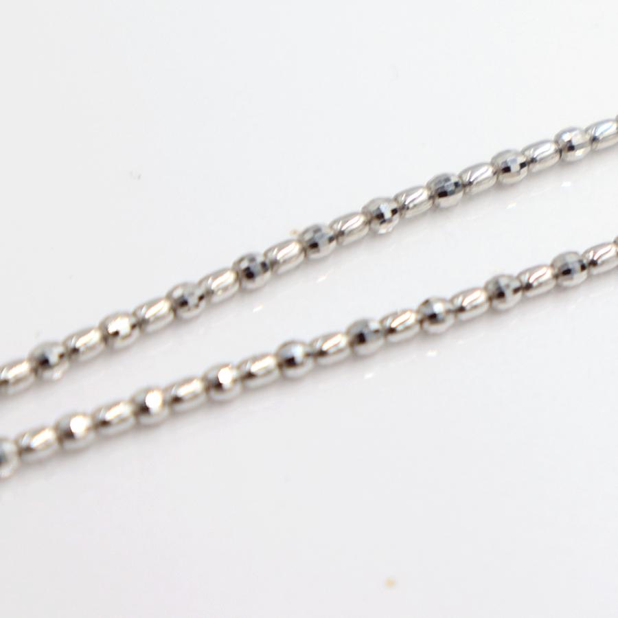 K18WGデザインネックレス　スライド式　ネックレス長さ40cm　重量5.87ｇ　レディース（中古）