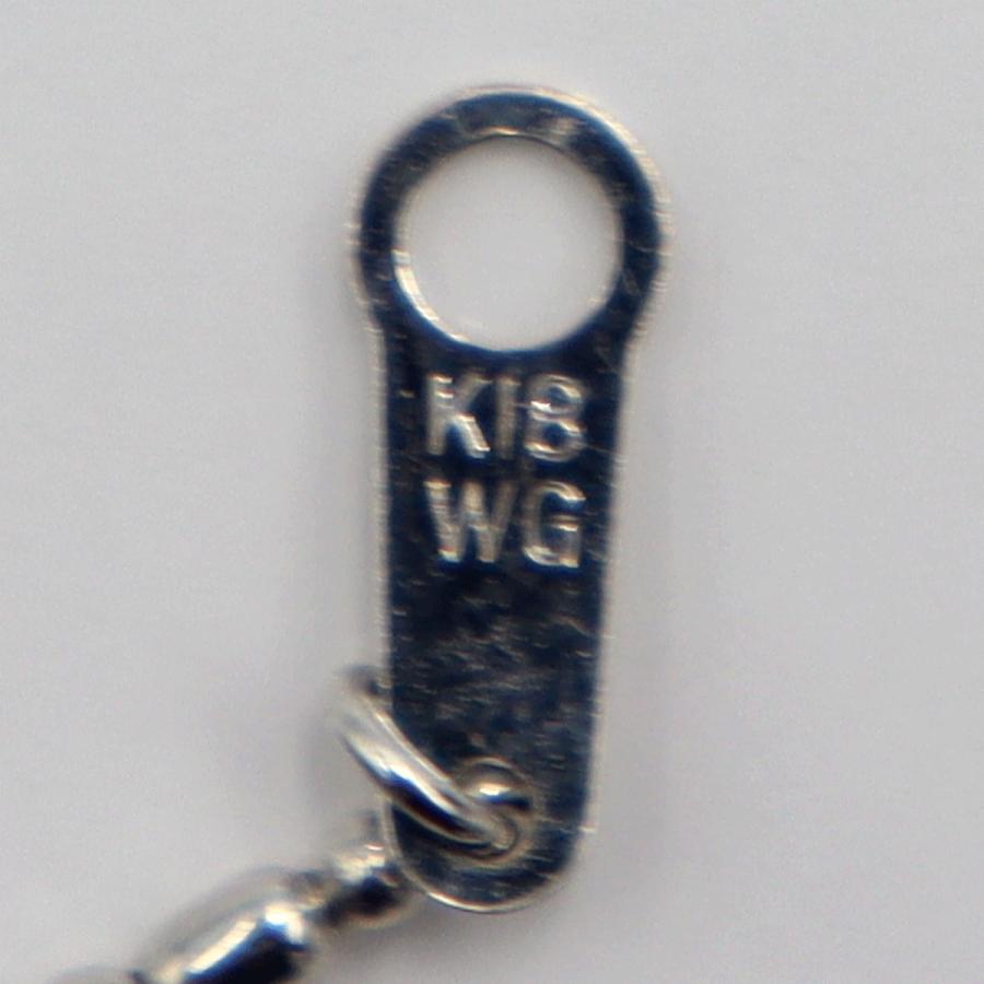 K18WGデザインネックレス　スライド式　ネックレス長さ40cm　重量5.87ｇ　レディース（中古）