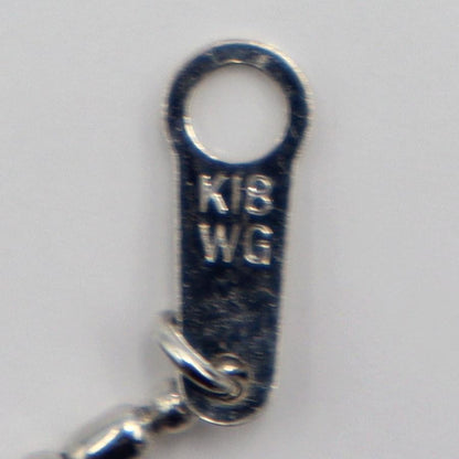 K18WGデザインネックレス　スライド式　ネックレス長さ40cm　重量5.87ｇ　レディース（中古）