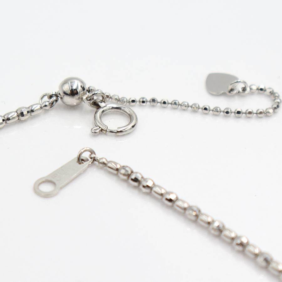 K18WGデザインネックレス　スライド式　ネックレス長さ40cm　重量5.87ｇ　レディース（中古）