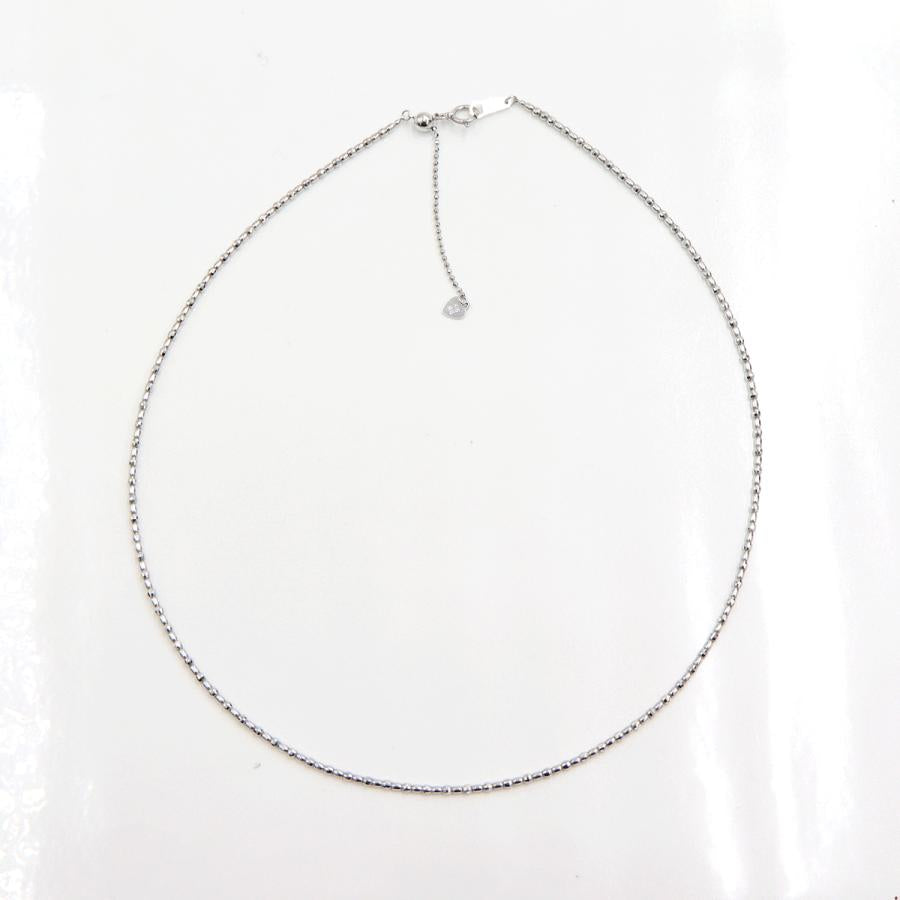 K18WGデザインネックレス　スライド式　ネックレス長さ40cm　重量5.87ｇ　レディース（中古）