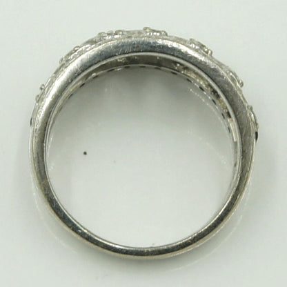 K18WGダイヤモンドリング　「リーフ」　D0.50ct　リングサイズ12号　重量6.37ｇ(石の重量含む) （中古）