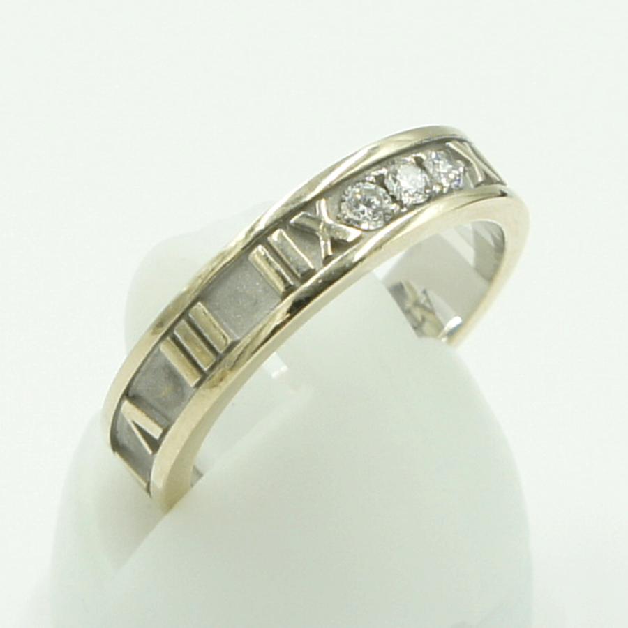 ティファニー(Tiffany & Co.)　750 アトラスダイヤリング　リングサイズ11号　重量4.51ｇ(石の重力含む)　レディース（中古）