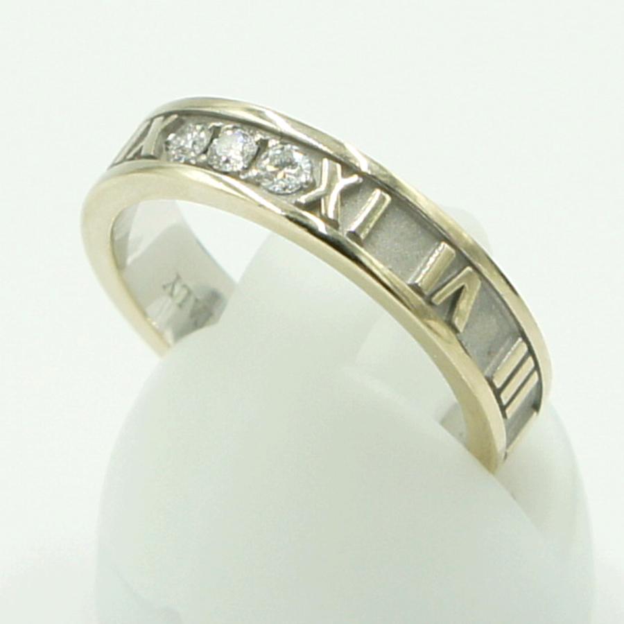 ティファニー(Tiffany & Co.)　750 アトラスダイヤリング　リングサイズ11号　重量4.51ｇ(石の重力含む)　レディース（中古）