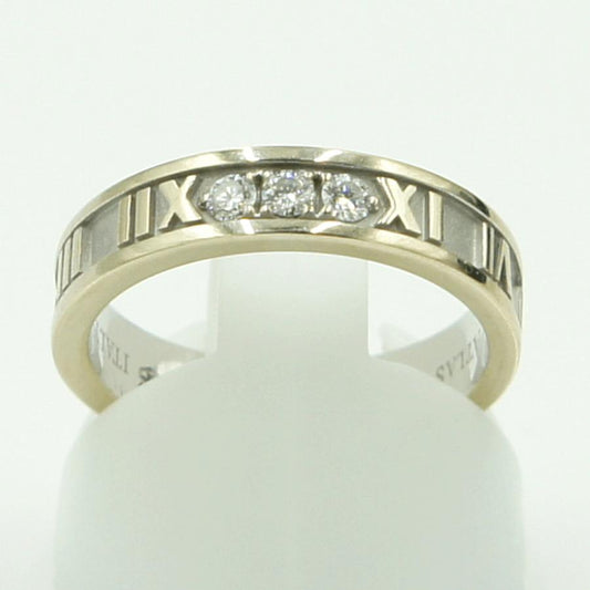 ティファニー(Tiffany & Co.)　750 アトラスダイヤリング　リングサイズ11号　重量4.51ｇ(石の重力含む)　レディース（中古）