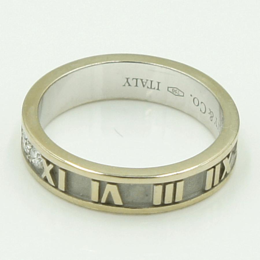 ティファニー(Tiffany & Co.)　750 アトラスダイヤリング　リングサイズ11号　重量4.51ｇ(石の重力含む)　レディース（中古）