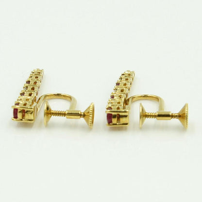 ミキモト(MIKIMOTO)K18ルビーダイヤモンドイヤリング　重量4.42ｇ(石の重量含む)　レディース（中古）