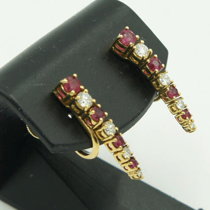 ミキモト(MIKIMOTO)K18ルビーダイヤモンドイヤリング　重量4.42ｇ(石の重量含む)　レディース（中古）