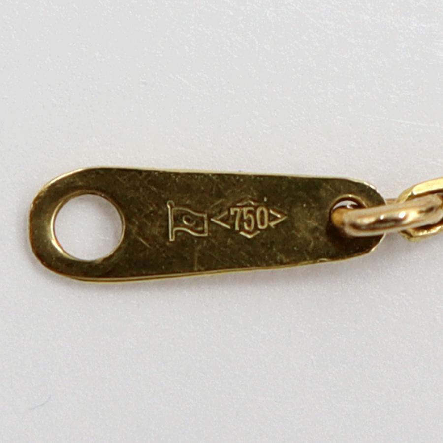 K18ロングチェーンネックレス　ネックレス長さ77cm　重量7.40ｇ　レディース（中古）