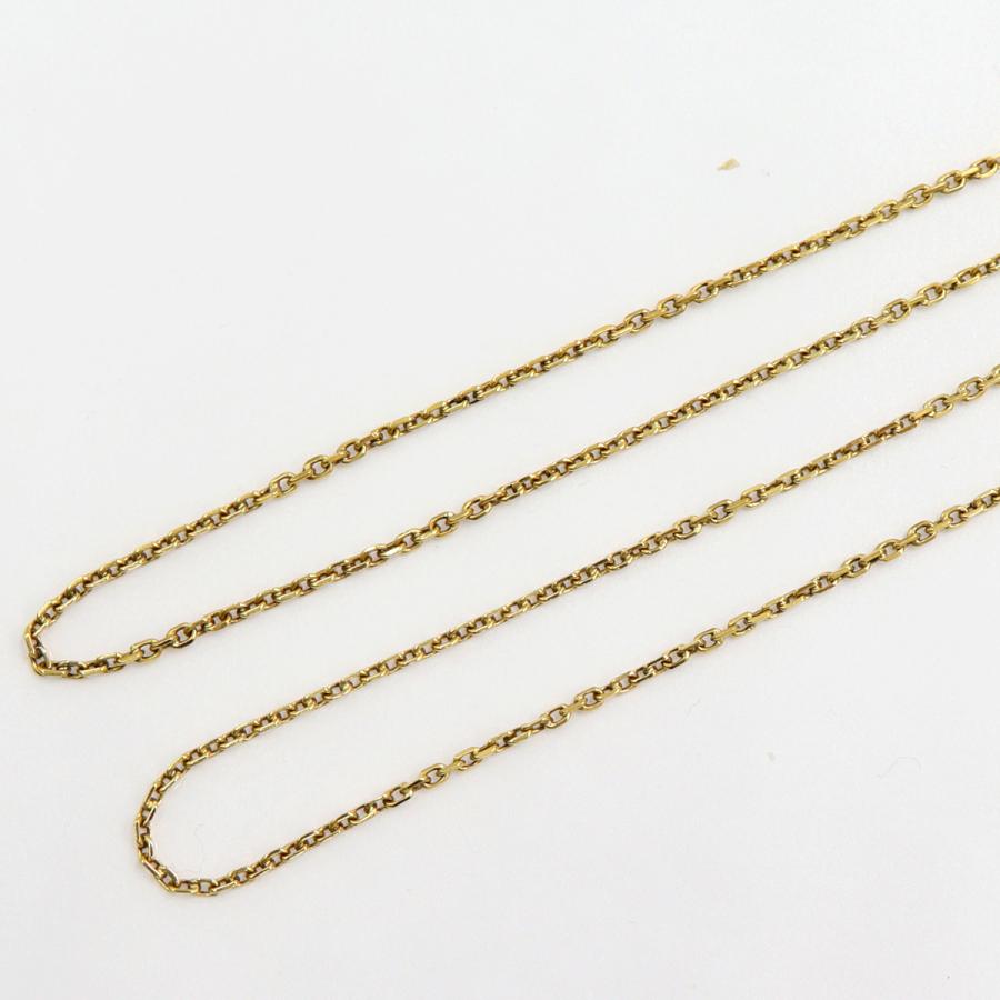 K18ロングチェーンネックレス　ネックレス長さ77cm　重量7.40ｇ　レディース（中古）