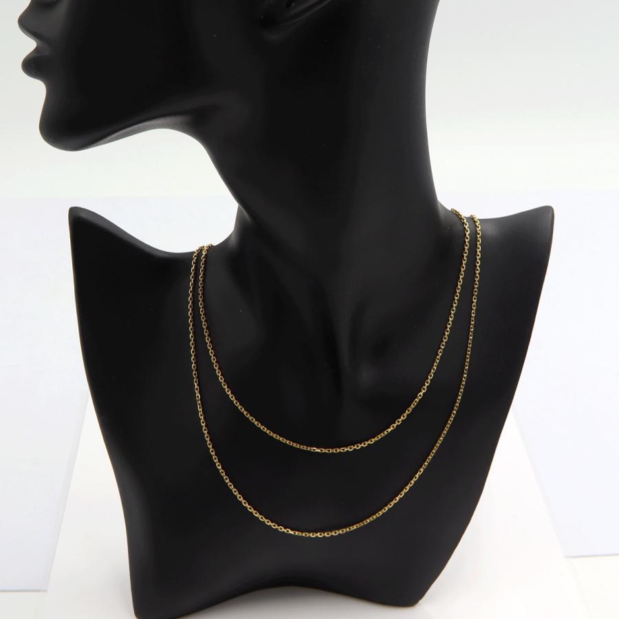 K18ロングチェーンネックレス　ネックレス長さ77cm　重量7.40ｇ　レディース（中古）