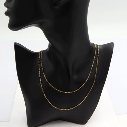 K18ロングチェーンネックレス　ネックレス長さ77cm　重量7.40ｇ　レディース（中古）