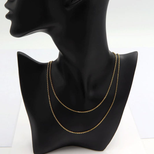 K18ロングチェーンネックレス　ネックレス長さ77cm　重量7.40ｇ　レディース（中古）