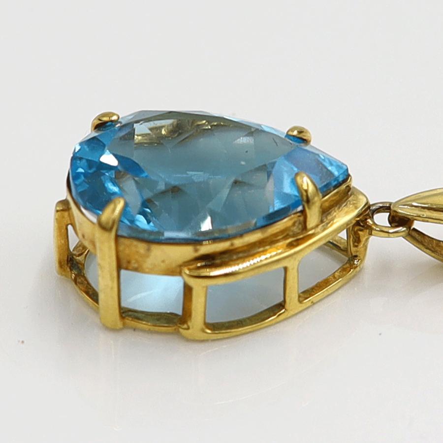 K18ブルートパーズネックレス　ネックレス長さ40cm　重量8.75ｇ(石の重量含む) 　レディース(中古)