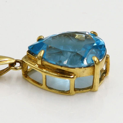 K18ブルートパーズネックレス　ネックレス長さ40cm　重量8.75ｇ(石の重量含む) 　レディース(中古)