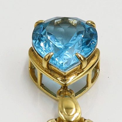 K18ブルートパーズネックレス　ネックレス長さ40cm　重量8.75ｇ(石の重量含む) 　レディース(中古)