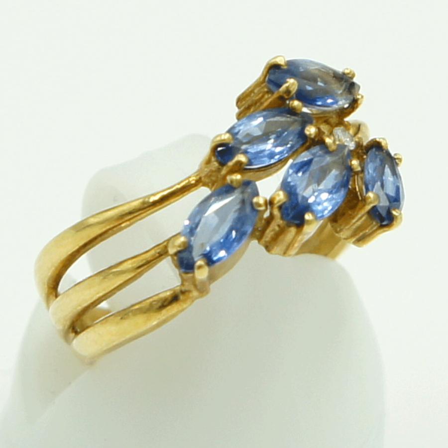 K18サファイアリング　リングサイズ10号　重量3.07ｇ(石の重量含む)　レディース（中古）