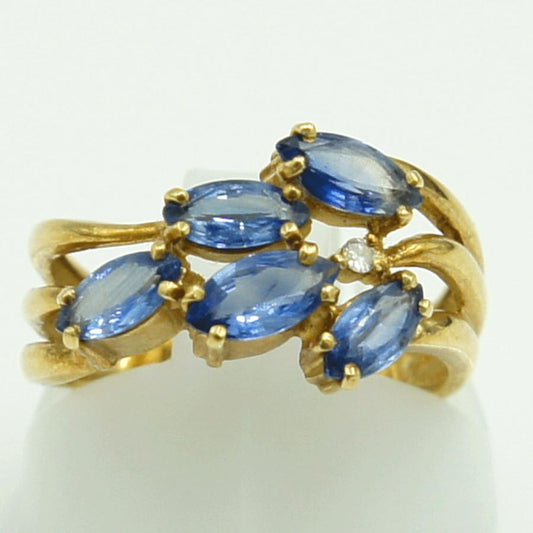 K18サファイアリング　リングサイズ10号　重量3.07ｇ(石の重量含む)　レディース（中古）