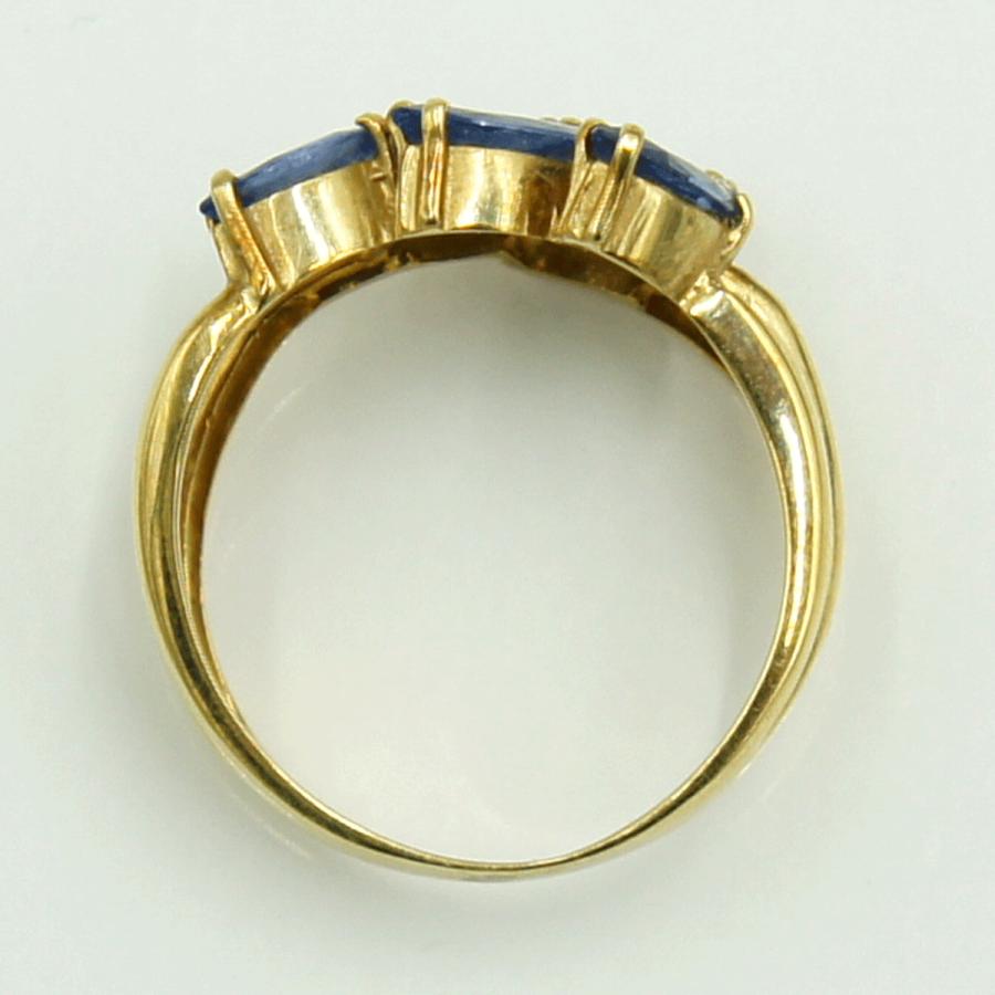 K18サファイアリング　リングサイズ10号　重量3.07ｇ(石の重量含む)　レディース（中古）
