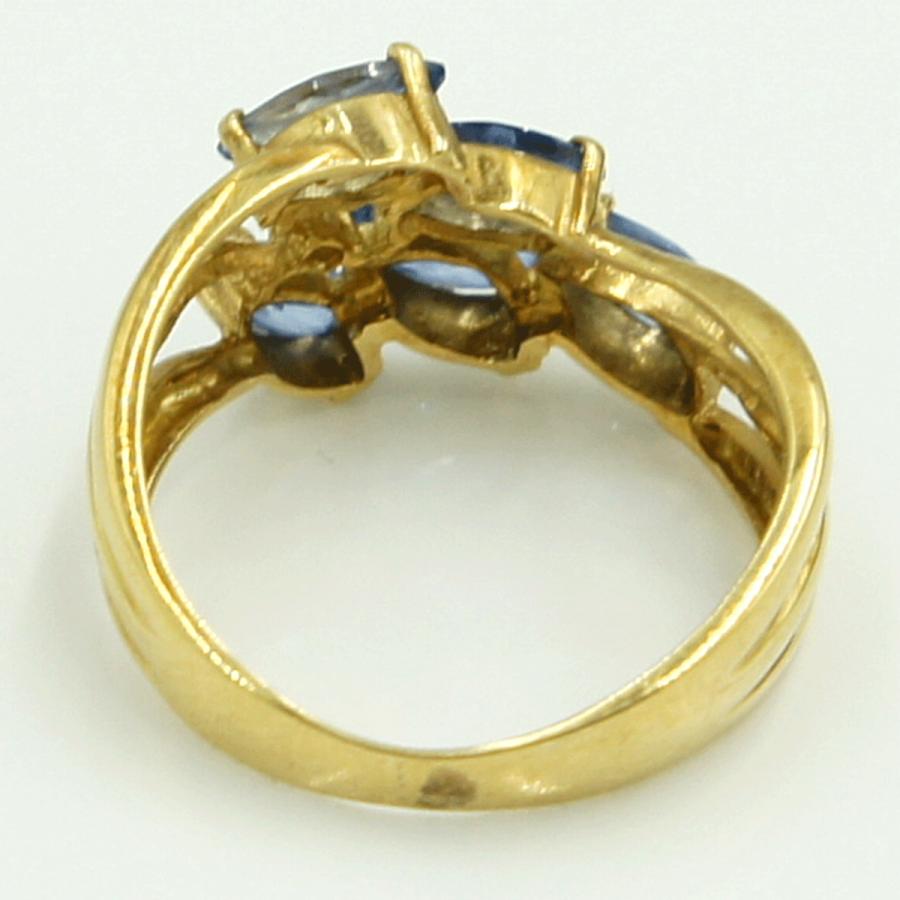 K18サファイアリング　リングサイズ10号　重量3.07ｇ(石の重量含む)　レディース（中古）