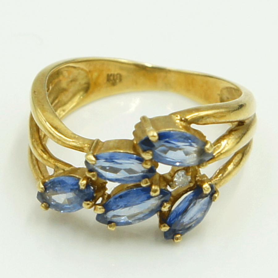 K18サファイアリング　リングサイズ10号　重量3.07ｇ(石の重量含む)　レディース（中古）