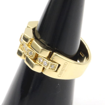 キメント(CHIMENTO)750ハーフチェーンリング　リングサイズ11号　重量8.91ｇ(石の重量を含む)　レディース（中古）