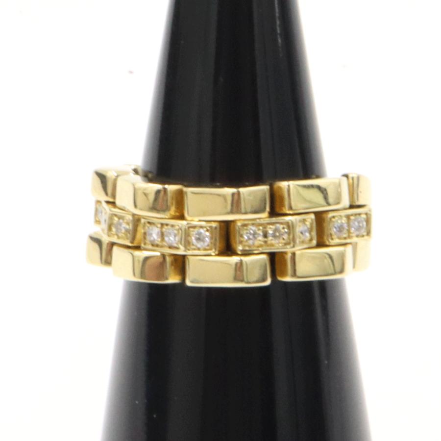 キメント(CHIMENTO)750ハーフチェーンリング　リングサイズ11号　重量8.91ｇ(石の重量を含む)　レディース（中古）