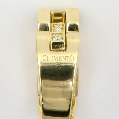 キメント(CHIMENTO)750ハーフチェーンリング　リングサイズ11号　重量8.91ｇ(石の重量を含む)　レディース（中古）