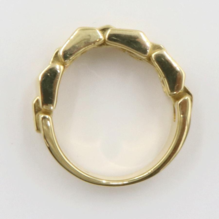 キメント(CHIMENTO)750ハーフチェーンリング　リングサイズ11号　重量8.91ｇ(石の重量を含む)　レディース（中古）